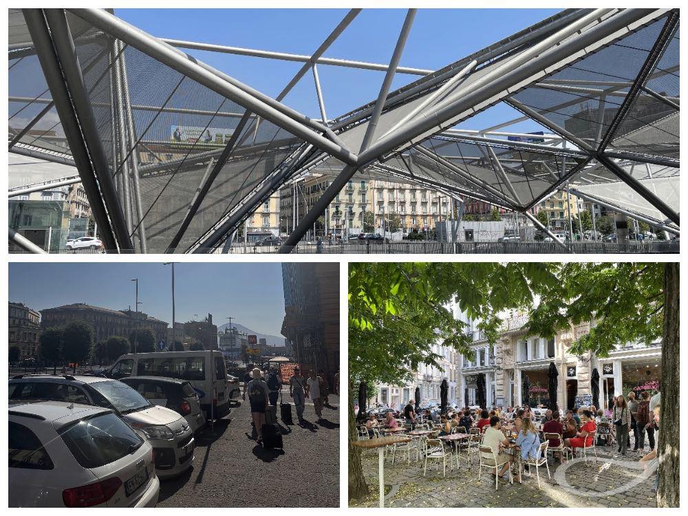 Baulicher und pflanzlicher Schattenwurf